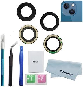 YUYOND 2pcs OEM Original Rear Back Camera Glass Lens Replacement For iPhone 13 and For iPhone 13 Mini With Adhesive Preinstalled Included Repair Tools (Not for 13 pro / 13 pro max)