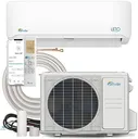 Senville LETO Series Mini Split Air Conditioner Heat Pump, 18000 BTU 208/230V, Works with Alexa, White