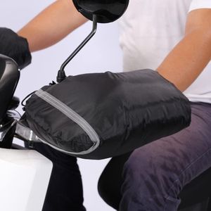 Universal Motorcycle Handlebar Gloves Muffs ATV/Snowmobile/Scooter Handle Grip Gauntlets Gloves Winter Fluff Warmer Thermal Cover Rider Gloves Wind/Snow/Water Proof Hands Warmer Mitts for Cold Weather