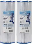 Unicel C-4950 50 Square Foot Media Replacement Pool Hot Tub Spa Filter Cartridge with 212 Pleats (2 Pack)