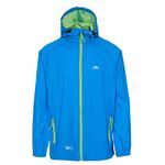 Trespass Qikpac Jacket, Cobalt, XL, Compact Packaway Waterproof Jacket Adult Unisex, X-Large, Blue