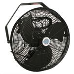 14" Durafan Indoor/Outdoor Non-Oscillating Wall Mount Fan - Black