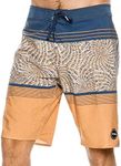 O'Neill Men's 20 Inch Outseam Hyperfreak Stretch Swim Boardshort, Gold/Nautilus, 30