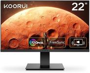 KOORUI 22 Inch Computer Gaming Monitor, FHD 1080P Desktop Display with 2 Speakers, 100HZ Ultra Thin Bezel/Eye Care/Ergonomic Tilt, HDMI VGA Ports LED Monitor for PC, VESA Mounting