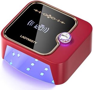 LadyMisty 268W UV Nail Lamp Cordless, Rechargeable UV Light for Gel Nails with Convenient Knob & Full LCD Display Screen, Portable LED Nail Lamp, Professional Nail Dryer for Nail Salon & Home Use