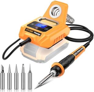 Cordless Soldering Station for Dewalt 20V Max Battery - Electric Digital LCD Display Soldering Iron Station Fast Heating Up Soldering Station for DIY, Appliance Repair (Battery Not Included)