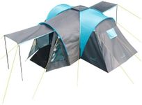 Skandika Hammerfest 4 Plus 4 man tent | 4 person tent with 2 rooms, waterproof, separate groundsheet, canopy, porch, stand up dome tent, 4 berth camping tent, extra large living area, 2 doors