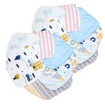 THE LITTLE LOOKERS 100% Hosiery Cotton Reusable Extra Soft Face Towels Washcloth for New Born Babies Print May Vary (Multicolor, Pack of 16)