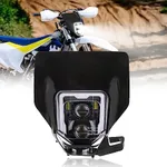 RAMJET4X4 LED Dirt Bike Headlight Motocross Headlamp w/Bezel Fit for 2017-2024 Husqvarna FE 250 350 450 501 701, TE150 250i 300i, FC250 350 450, TX125 Enduro 701, DRL High Low Beam