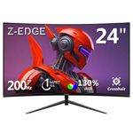 Z-Edge 24 Inch Curved Gaming Monitor 200Hz 1ms MPRT, 16:9 Full HD 1080P LED Monitor, VA Panel, 300cd/m² Brightness, FreeSync, HDMI & DisplayPort - Black