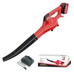 IBELL LB20-28 Cordless Leaf Blower | Heavy-Duty |20V One Power Series, 280W Motor, 2.0Ah Li-Ion Battery & Charger, 88 M/S Air Speed, 2.8 M³/Min Air Volume-6 Months Warranty, Red