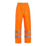 Blackrock Orange Hi Vis Waterproof Overtrousers, Reflective High Viz Visibility Safety Work Trousers Men's & Women's, Rain Waterproof Pants, Workwear Overalls, Fully EN Certified - Size Large