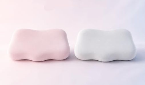 GEECO Cooling Cloud Pillow 2-Pack – Gel Memory Foam Pillow with Ice Silk Cover, Neck Support for Side Back Stomach Sleepers, Cooling Cover, Washable (Pink+Grey)