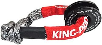 KING-PRO Recovery Ring 7/16"x20" Soft Shackle 35,000lbs Breaking Strength with Snatch Ring 45,000lbs for Full-Size Truck Large SUVs Offroad Vehicels 1-Pack (Red-Black)