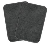 SARAL HOME EASY LIVING Microfiber Solid Rectangle Anti-Skid Bath Mats Soft & Super Absorbent Mats for Shower Washable,Non-Slip & Quick-Drying Mats for Kitchen Bathroom Set of 2(Grey,40X60cm)