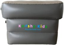 Kooshy Kids Kooshion, Australian Inflatable Foot Rest, Best Airline Approved Kids Airplane Bed for Sleep, Adjustable Travel Pillow, Grey