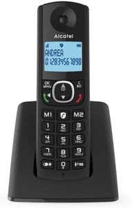 Alcatel F530, téléphone sans fil, avec fonction blocage d'appels, mains libres et deux touches de mémoires directes Noir