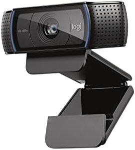 Logitech C920 HD Pro Webcam for Amazon, Full HD 1080p/30fps Video Calling, Clear Stereo Audio, HD Light Correction, Works with Skype, Zoom, FaceTime, Hangouts, PC/Mac/Laptop/MacBook/Tablet - Black