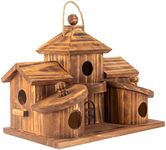 COLEBA Bird Houses for Outside,Outdoor 5 Hole Bird House Room for 5 Bird Families Bluebird Finch Cardinals Hanging Birdhouse for Garden