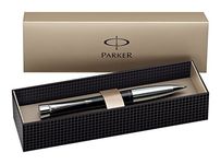 Parker Urban Chrome Trim Ballpoint Pen with Medium Nib - Black, Gift Boxed