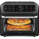 Chefman Air Fryer Toaster Oven Combo with Probe Thermometer, 5-In-1 Black Convection Oven Countertop, 10 Inch Pizza, 4 Slices of Toast, Cooking, Baking, Toasting, Roaster Oven Air Fryer 20 Qt