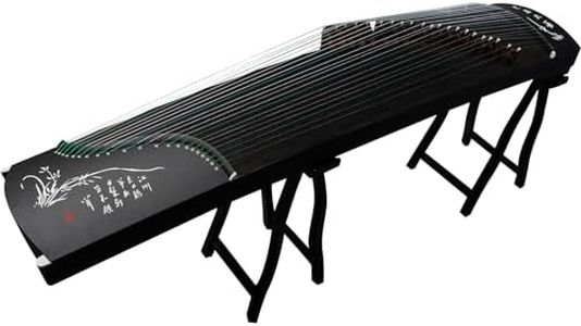 NS Musical Professional Black Rosewood Guzheng (163cm) - Handcrafted with Yellow Sandalwood Inlay Carvings, Suitable for All Skill Levels, Includes Professional Tuner, Backpack, Additional Accessories