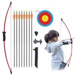 Archery Recurve Bow and Arrow Set Recurve Bows for Archery Youth Junior Beginner Kids Longbow Training Target Practice Outdoor