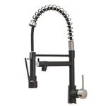 AIMADI Kitchen Sink Faucet,Black Kitchen Faucets with Pull Down Sprayer,Black Stainless Steel Single Handle One Hole Kitchen Faucet,Matte Black