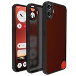 RIGGEAR Shockproof Sleek Hybrid Armor Back Cover Case Compatible with CMF Phone 1 /CMF by Nothing Phone 1 (Smoke Black Matte PC + Black TPU Bumper)