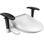 TooCust Bidet Toilet Seat Elongated with Armrests - Electric Toilet Seat Bidet with Dryer and Warm Water, Temperature Controlled Wash, Smart Touch Panel, Nightlight, Toilet Bidet Slow Close