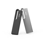 Aiibe 128GB USB Flash Drive 2Pack Metal USB Stick 128GB Thumb Drive Memory Stick Waterproof Flash Drive with Keyring Jump Drive USB 2.0 Zip Drives (128G, 2 Colors: Black Silver)