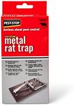 Pest-Stop Easy Setting Metal Rat Trap - Traps for Indoor and Outdoor - Durable Reusable Snap Traps for Rodent Control - Rat Traps for Home and Garden - Easy to set - Quick, Humane and Powerful