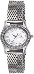 Maxima Stainless Steel Analog White Dial Women Watch-44020Cmli, Silver Band