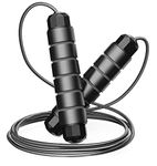 BROGBUS Adjustable Steel Jumping Skipping Rope Cable with Ball Bearings for Women, Men, and Kids