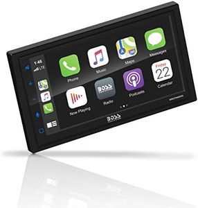 BOSS Audio Systems MRCP9685A Marine Boat Stereo – Apple CarPlay, Android Auto, 6.75 Inch Double Din, Touchscreen, Bluetooth Head Unit, Radio Receiver, No CD DVD Player