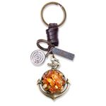 AuPra Anchor KeyRing Women Gift Sailor Amber Key Ring, Handmade Leather men car keys charm