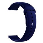 Techvor 22mm Silicone Watch Band Strap For Fossil Gen 4 Explorist | Gen 5 Julianna | Gen 5 | Gen 5E | Gen 5 Carlyle HR | Gen 6 (44mm) (Navy Blue)