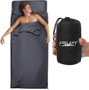 Frelaxy Sleeping Bags, XL Ultralight Sleeping Bag Liner for Backpacking, Hostels, Travel and Mountain Huts, with Full Zip/No Zip