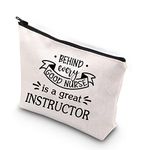 WCGXKO Clinical Instructor Appreciation Gift Behind Every Good Nurse is A Great Instructor Makeup Bag (Behind Instructor CA)