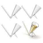 The Bubbly Bong Champagne Flute Shooter & Wine Guzzler - Made of Shatterproof Acrylic Plastic - Unique Gift for Bachelorette Party Favors, Engagement gifts, Drinking Games & Tailgating- 4 PACK