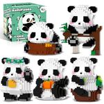 RALLYPANDA Mini Building Blocks, Easter Basket Stuffers Toys for Kids, Micro Blocks Panda Toy for Kids, Party Favors Easter Eggs Filler Birthday Gifts, Classroom Prizes, Goodie Bag Stuffers.