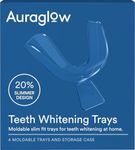 Auraglow Teeth Whitening Trays, Moldable Mouth Trays for Teeth Whitening, 20% Slimmer Design for a Comfortable Fit, Includes 4 Mouth Trays with Storage Case