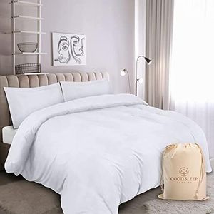 Super King Size Duvet Cover Set, 1000 TC 3 Pc Quilt Cover Set, White Bedding Set, Egyptian Cotton Duvet Covers, (1 Duvet Cover Super King Size, 2 Pillowcases), Soft Egyptian Cotton Bedding.
