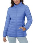 MAGCOMSEN Women Puffer Jackets Outdoor Down Jackets Waterproof Insulated Coats Quilted Padded Lightweight Jackets 5 Pockets