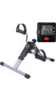 Pedal Exerciser Cycle Bike for Home Gym LCD Counter Foldable Exercise Bike Indoor Fitness Resistance Home Use Mini Bike (Black/Silver)