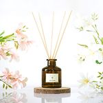 PRISTINE White Freesia Reed Diffuser for Home & Bathroom | Refreshing Freesia Oil Reed Diffuser Sticks with Essential Oil Reed Diffuser | Home & Office Deco | Refreshing Air & Relaxing Scent Diffuser