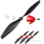 Spare RC Plane Propellers RC Airplane Carbon Fiber Nose Cone Compatible with Tr-p51 Rc Plane 4 Channel Remote Control Airplane with Propeller Savers and Adapters (3 Sets)