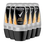 Rexona Sport Men's Roll-On Deodorant Pack of 6 x 50 ml