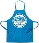 Camco Life is Better at The Campsite Adjustable Apron | Features a Truck and Tree-Themed Design, Made Entirely of Cotton, and is Machine Washable (53258)