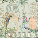 PAPER PLANE DESIGN Indian Ethnic Traditional Mughal Garden Floral Theme Wallpaper Mural (6 FEET X 8 FEET, SELF Adhesive Vinyl)